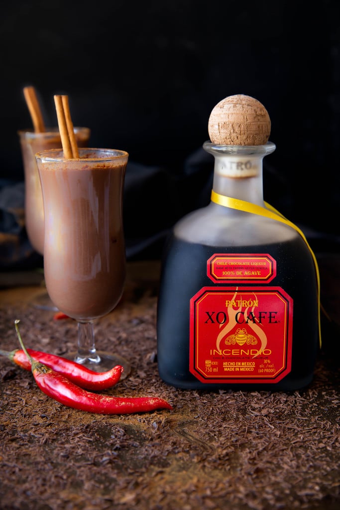Hot Chocolate del Diablo: a decadent boozy hot cocoa made with chocolate chile tequila for a kick of spice!