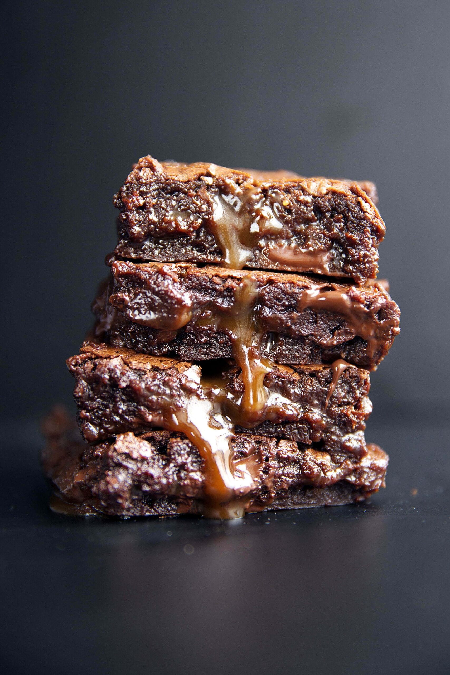 The fudgiest of brownies swirled with homemade salted caramel. One bite and you're in heaven!