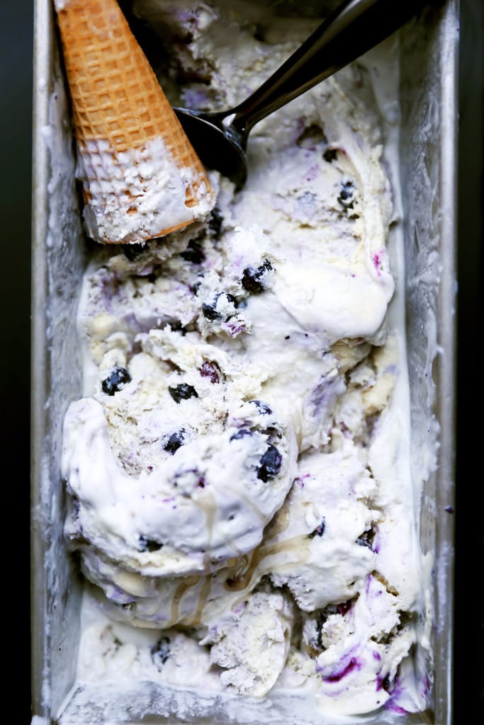 Blueberry pancake ice cream that tastes like the blueberry pancakes of your childhood! | Broma Bakery