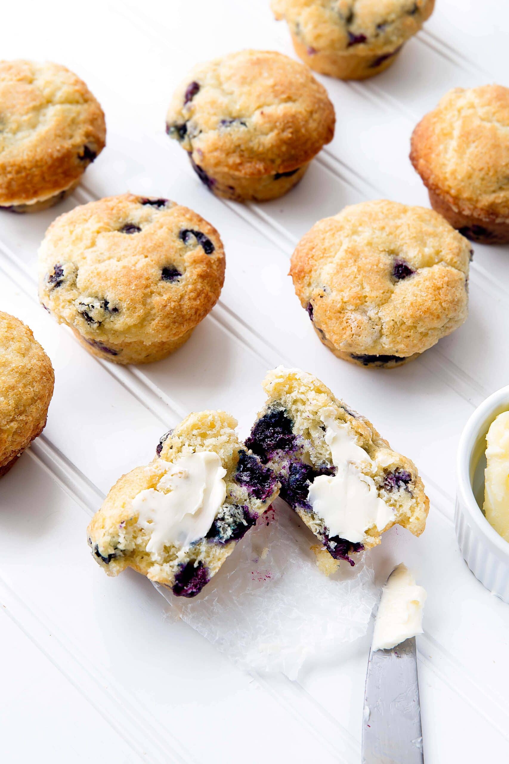 Sky high Bakery Style Blueberry Muffins are soft, fluffy, and loaded with juicy blueberries. One bite and you'll agree that they're the best blueberry muffin you've ever had!