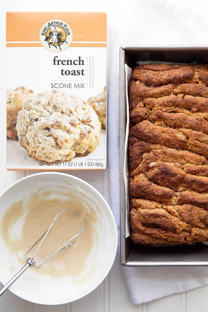 This French Toast Scone Bread packs warm cinnamon, vanilla, and hints of maple in a fluffy pull-apart loaf. Breakfast just got a whole lot more fun!