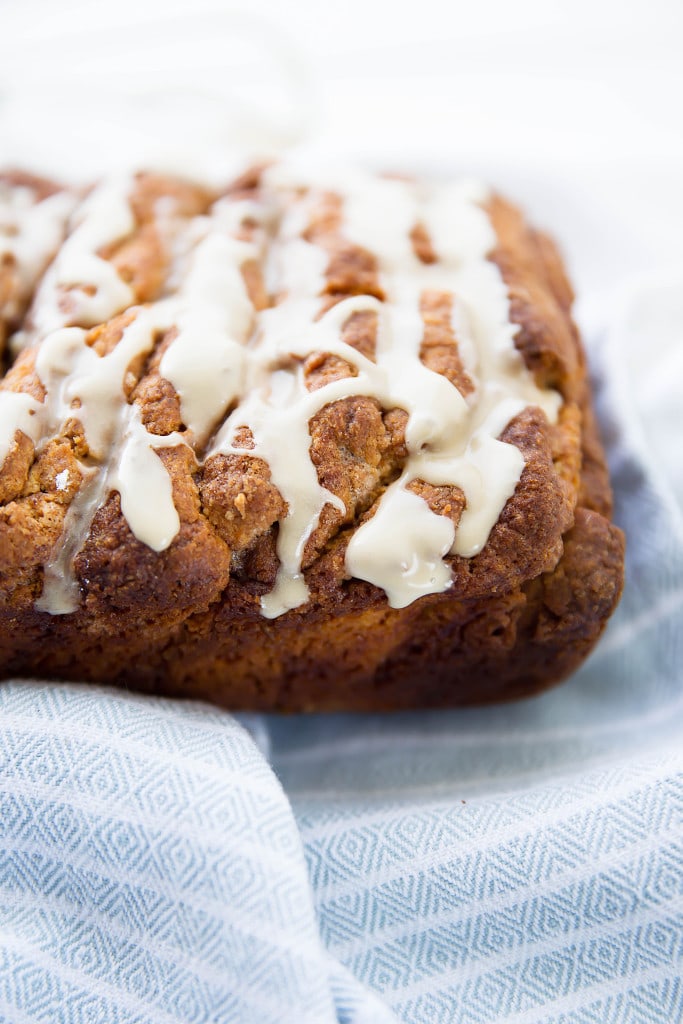This French Toast Scone Bread packs warm cinnamon, vanilla, and hints of maple in a fluffy pull-apart loaf. Breakfast just got a whole lot more fun!