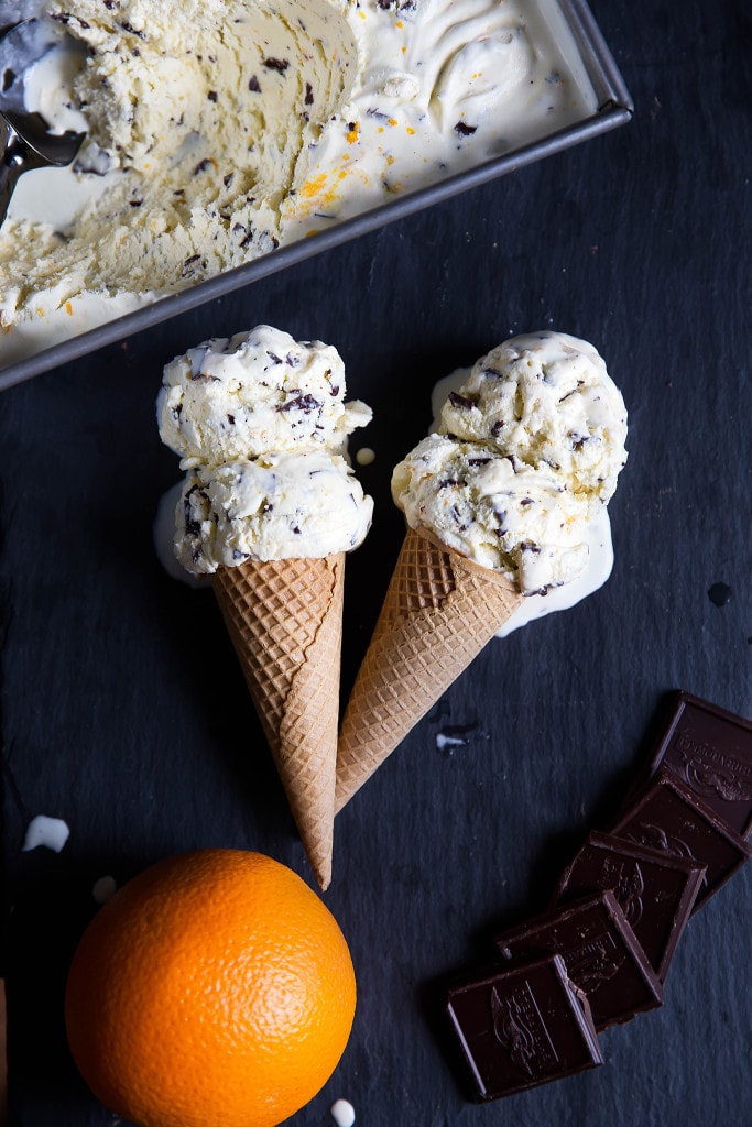Orange Chocolate Chip Ice Cream combines zesty oranges with sweet chocolate chips and a creamy vanilla custard base. Yum!
