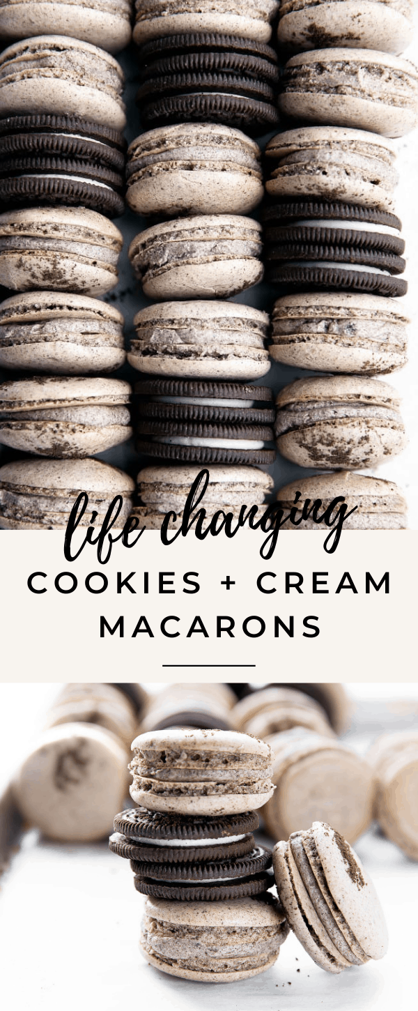 cookies and cream macaron pin