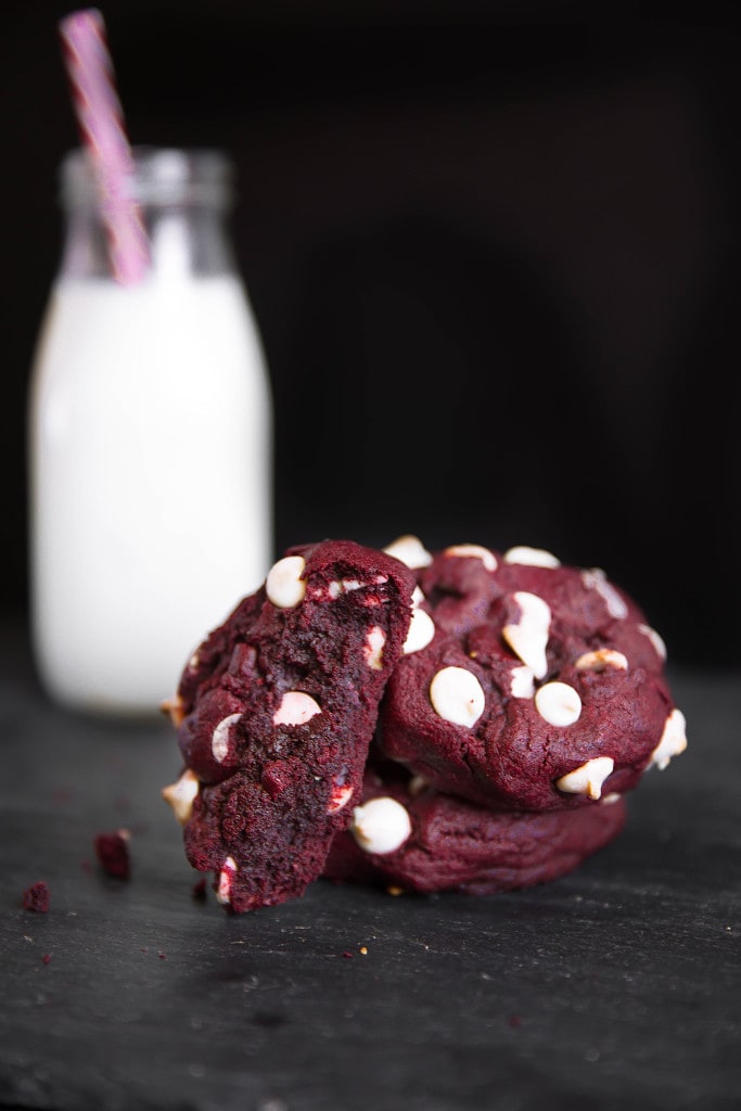 Red Velvet Brookies with white chocolate chips