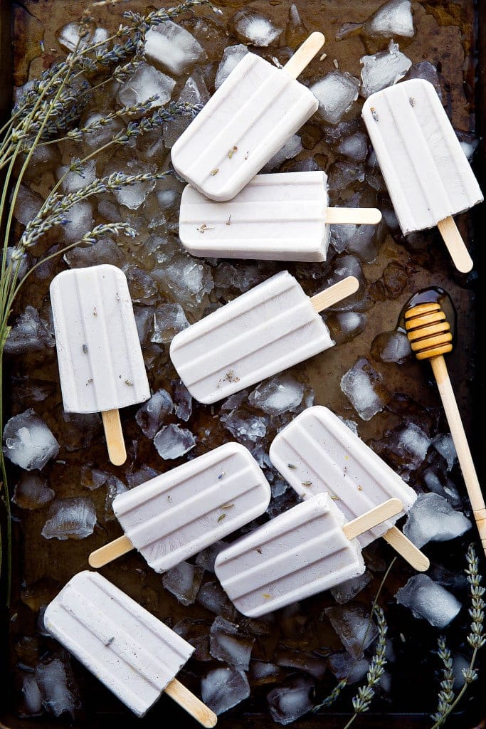 Honey Lavender Popsicles are perfect for summer, and at only 67 calories each, they won't kill your beach bod either!