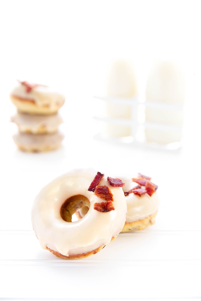 When you can't decide between savory and sweet, choose baked Maple Bacon Donuts! Because everything is better with a little bacon.