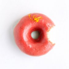 Rhubarb Orange Glazed Donuts