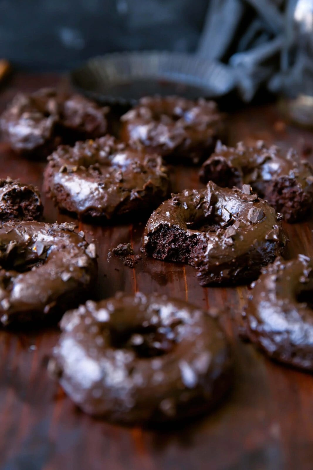 Mexican Chocolate Donuts- chocolate donuts get a little heat in this twist on a classic!