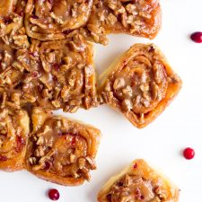 Triple Glazed Cranberry Pecan Sticky Buns