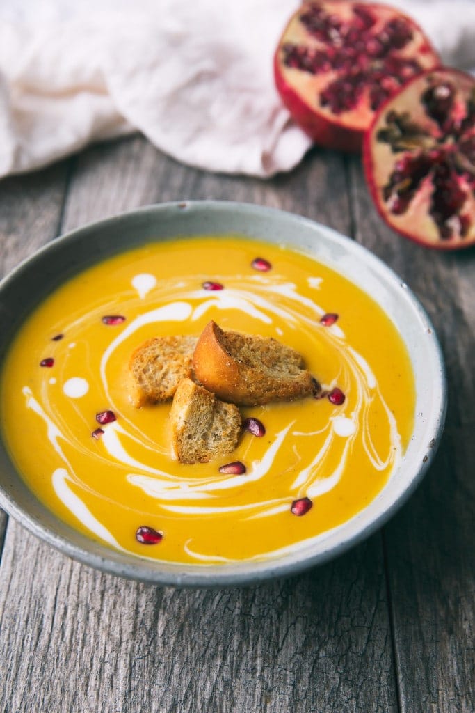 Nothing like a creamy curried butternut squash soup for cold winter nights.