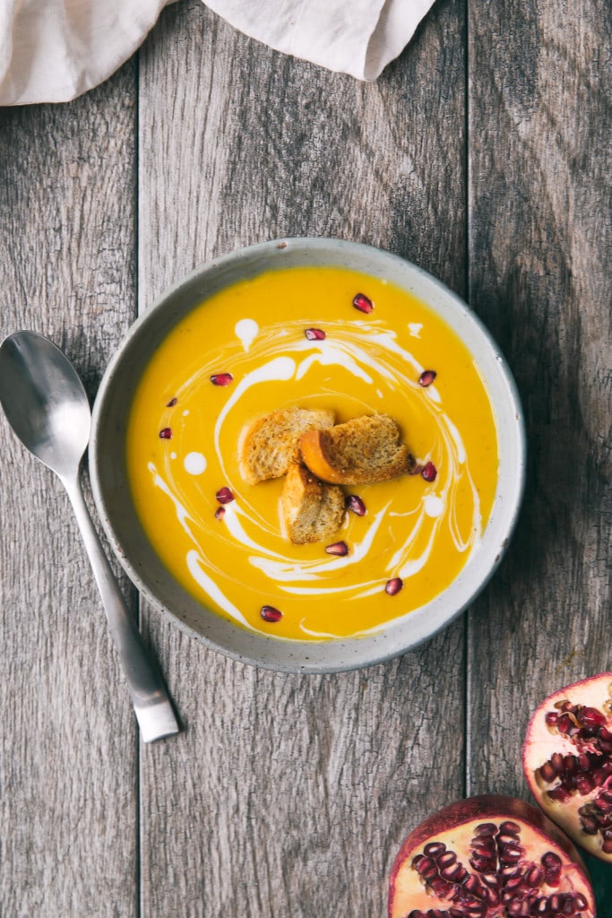 Nothing like a creamy curried butternut squash soup for cold winter nights.