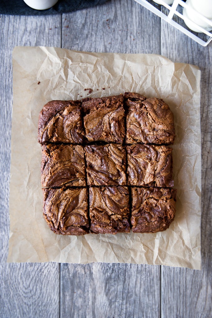 Fudgy Peanut Butter Brownies 