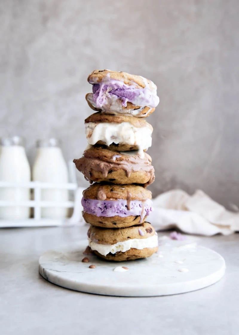 Learn the secret to making the best ice cream sandwich cookies ever! Crunchy on the outside, chewy on the inside, and the perfect thickness to hold a huge scoop of ice cream.