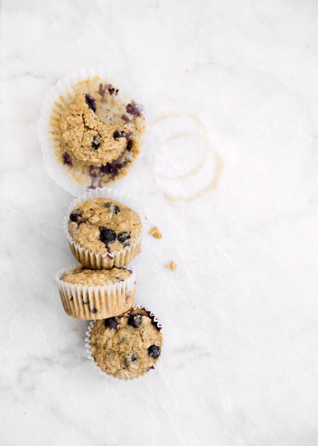 These refined sugar-free, gluten-free blueberry banana oat flour muffins are so velvety soft and moist, your taste buds won't even notice they're healthy!