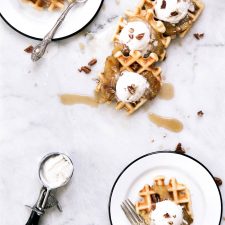 Bananas Foster Waffles