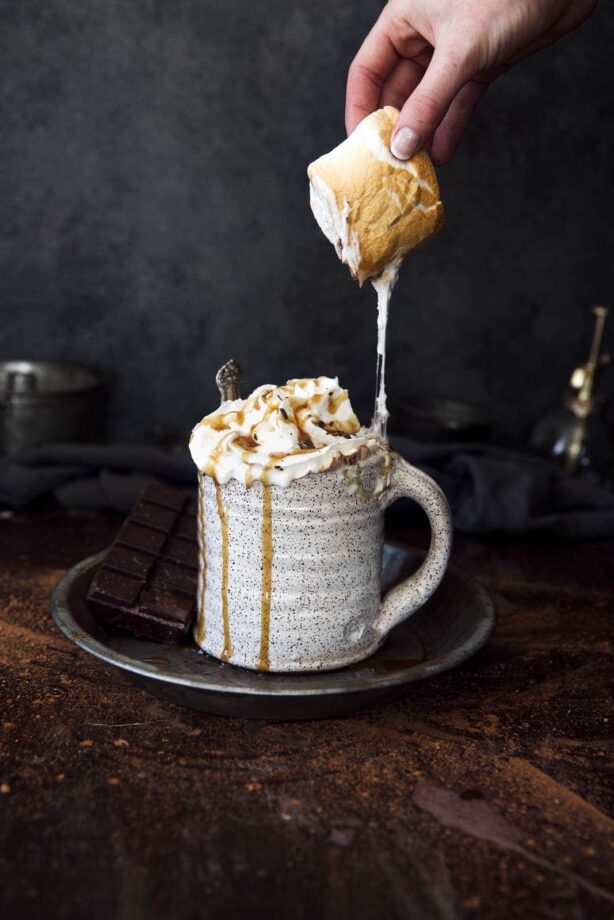 Who says mornings can't be delicious and better for you? This skinny caramel mocha is only 160 calories, including whipped cream!