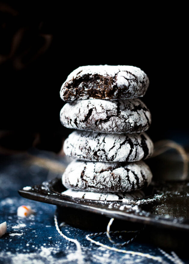 Peppermint Crinkle Cookies so fudgy and brownie-like you may end up like me and make three batches in a week.