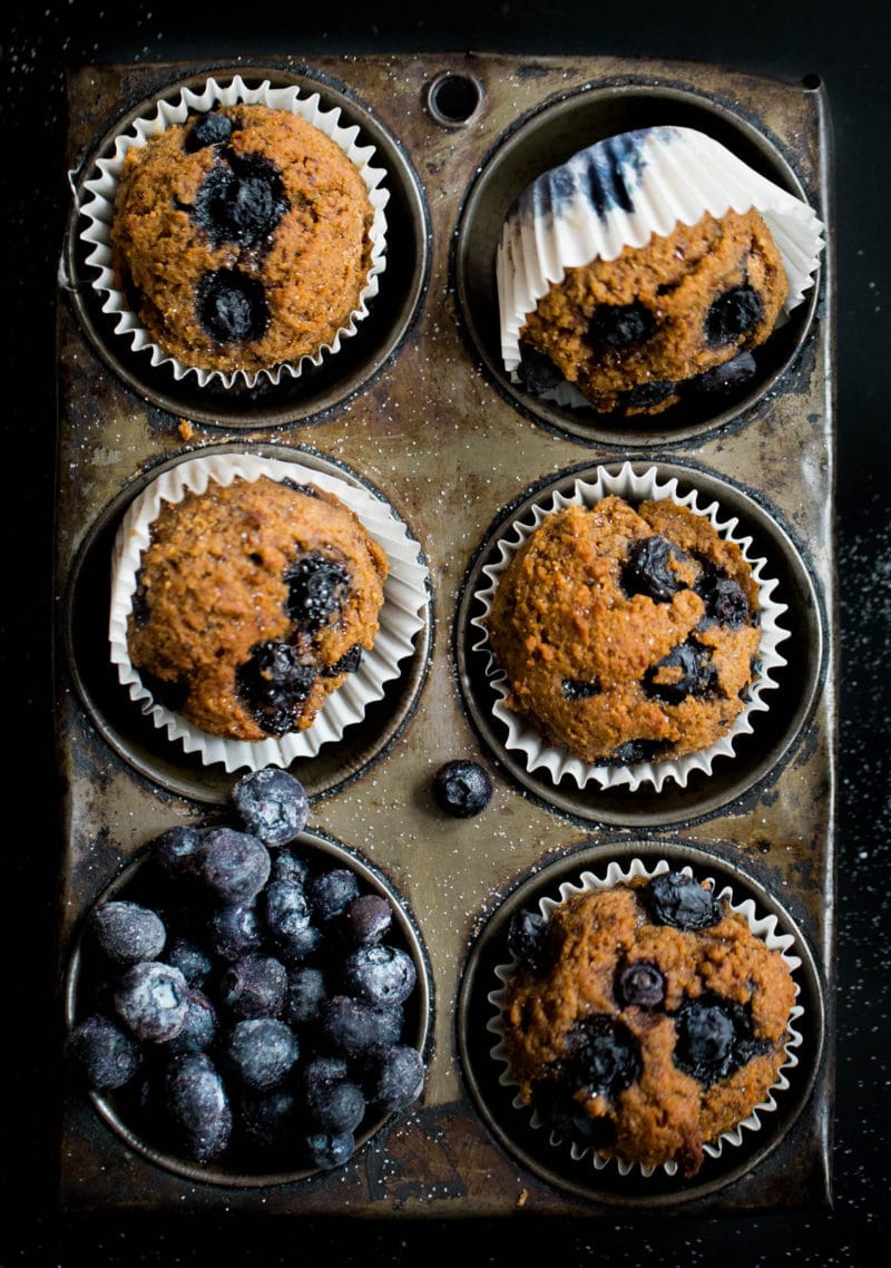 Healthy Blueberry Bran Muffins - Broma Bakery