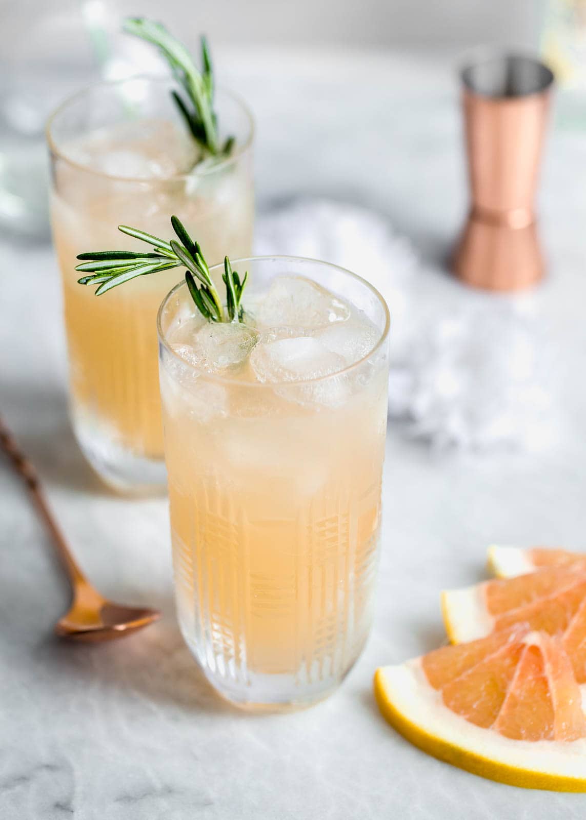 Named after the iconic dancer Ginger Rogers, this refreshing cocktail is made with fresh grapefruit juice, homemade ginger syrup, and gin!