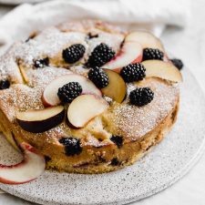 Semolina Olive Oil Cake with Stone Fruits