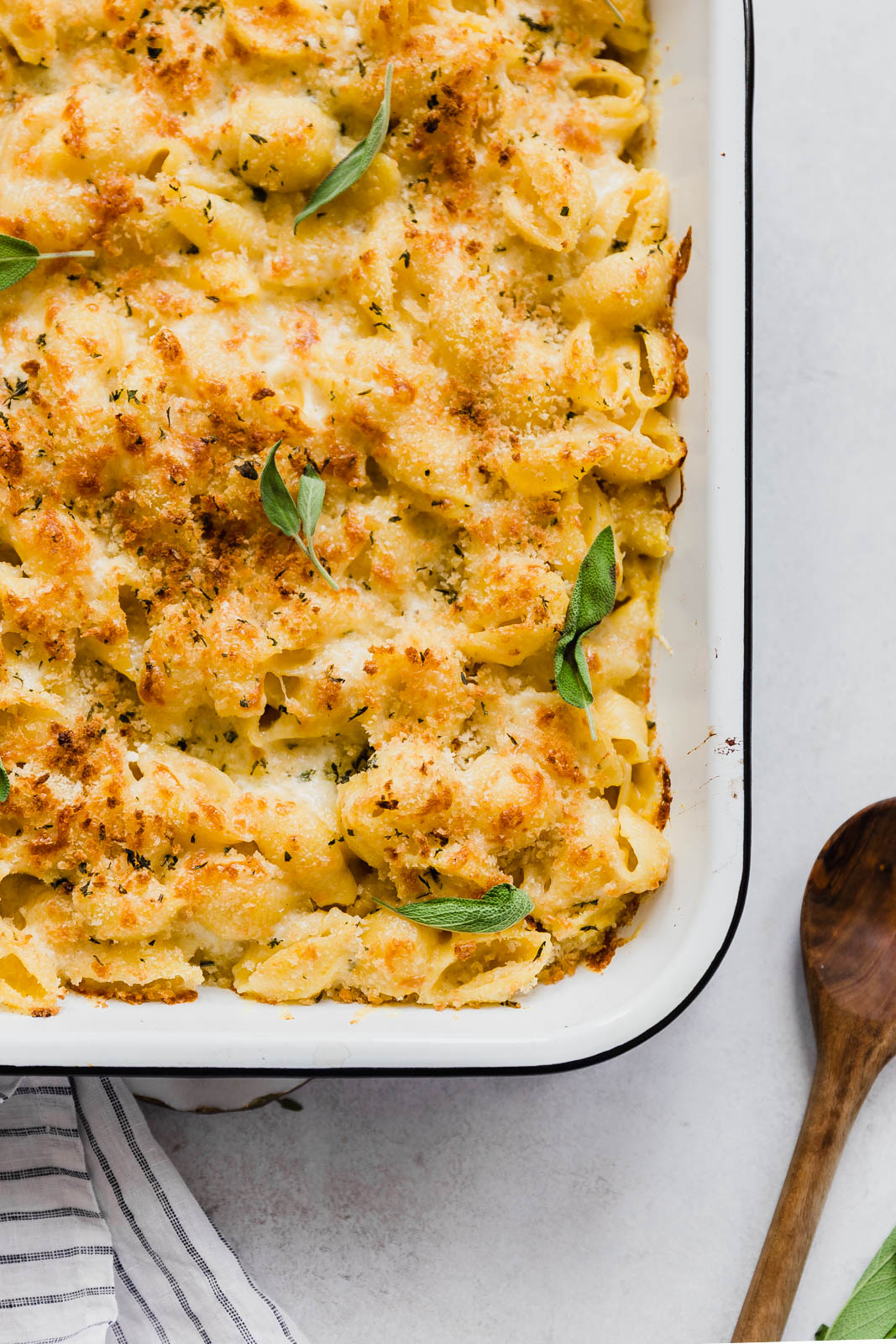 Butternut Squash Mac and Cheese with spoon 