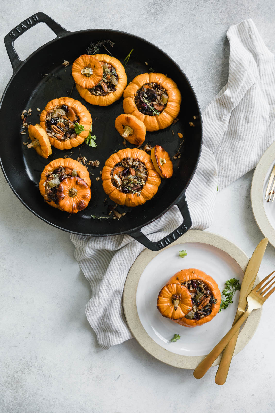 Mini Wild Rice Stuffed Pumpkins - Fall Appetizers