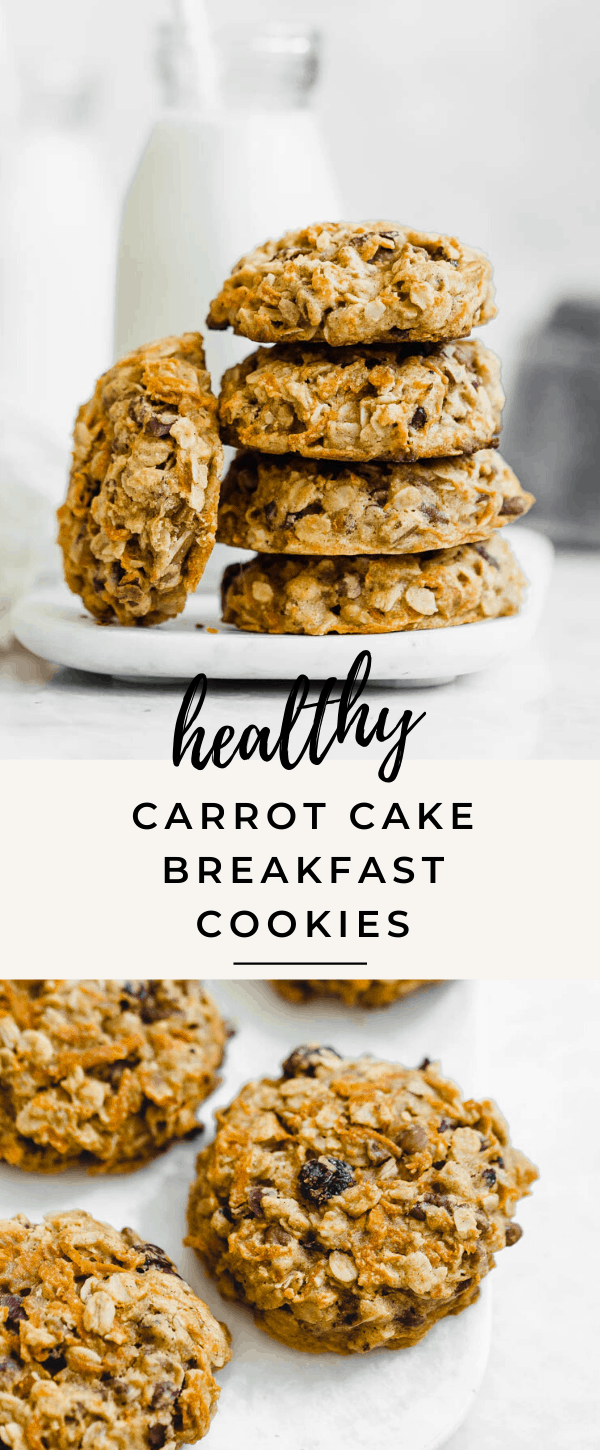 Cookies for breakfast? Cont me in. These healthy carrot cake breakfast cookies are the perfecty treat to start the day off right!