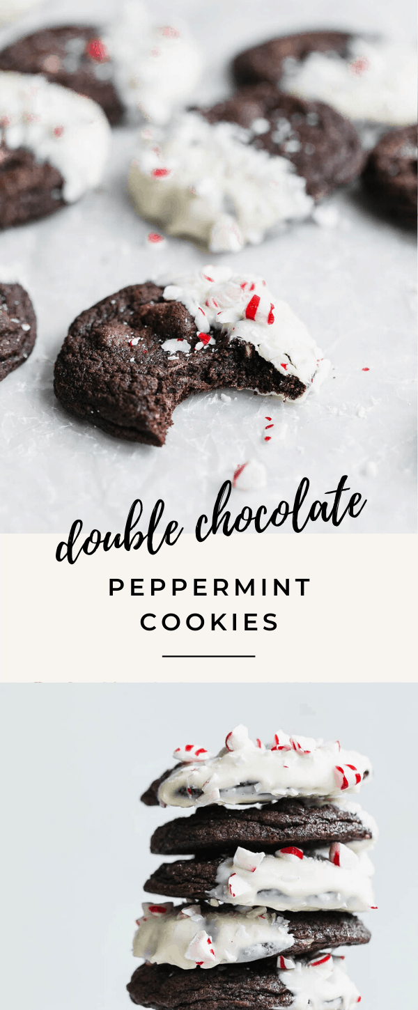 it's beginning to look a lot like peppermint chocolate season! Celebrate the holidays with these double chocolate peppermint cookies