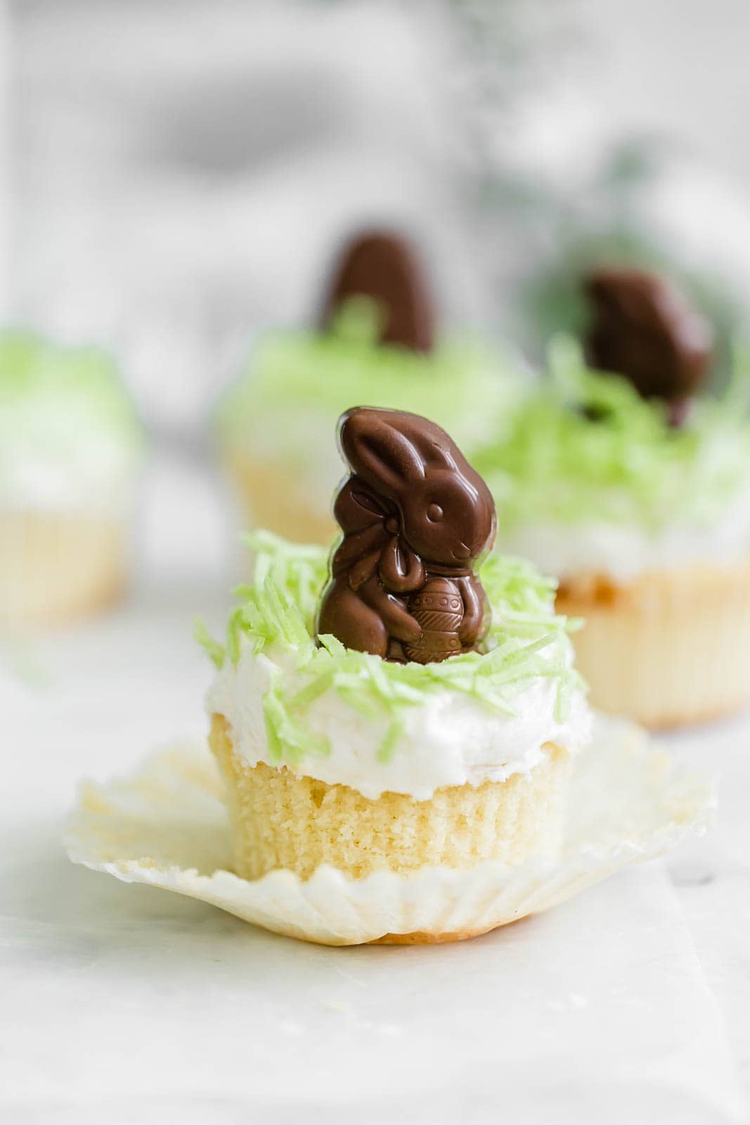 Easter Bunny Cupcake in a cupcake liner