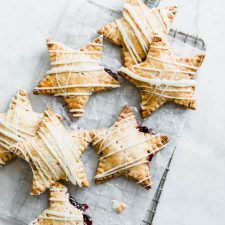 White Chocolate Blueberry Star Shaped Hand Pies
