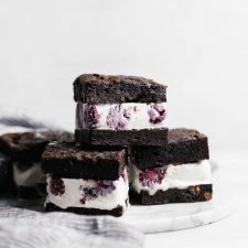 Blackberry Brownie Ice Cream Sandwiches
