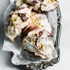 Chocolate Pistachio Spoon Meringues