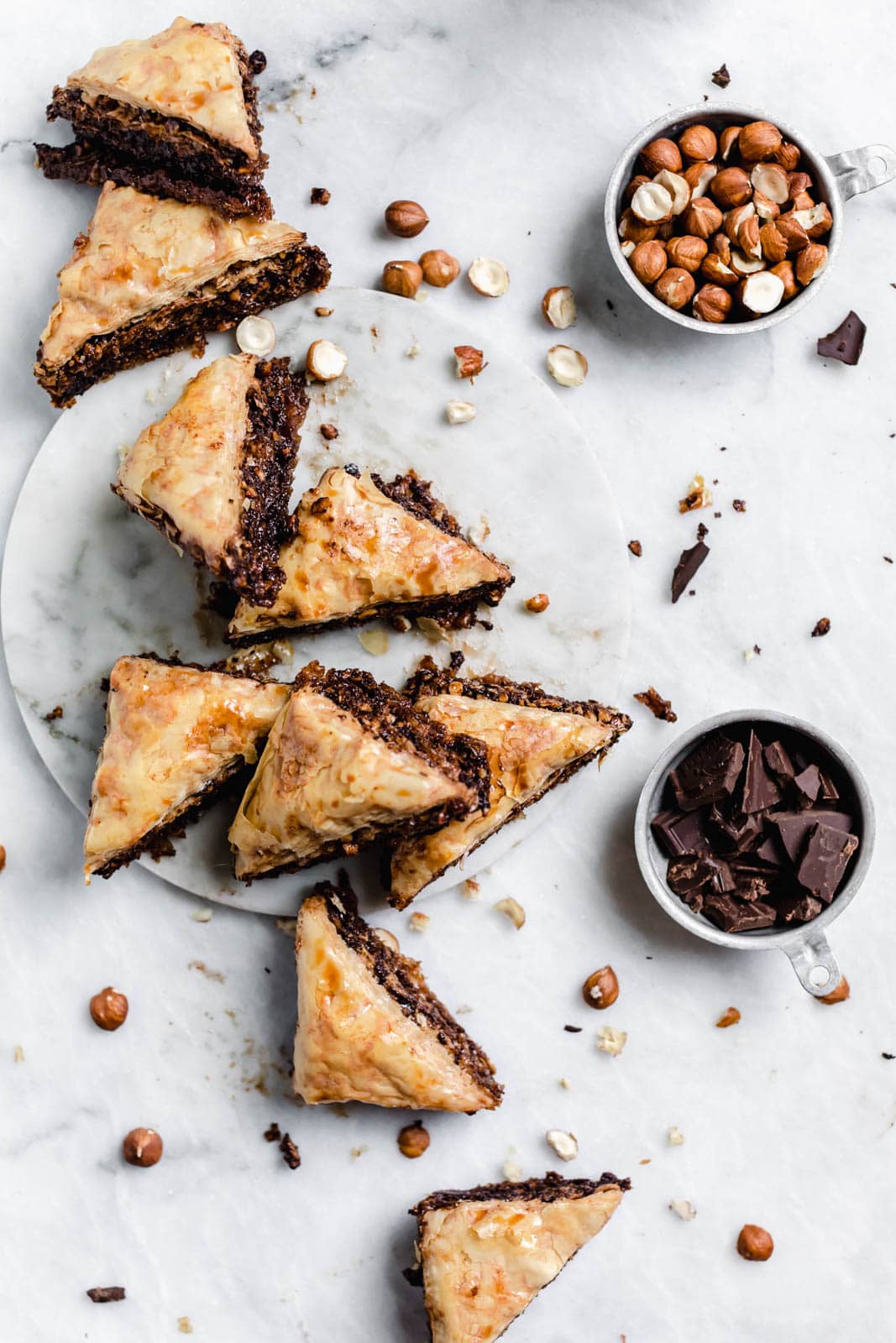 An out-of-this-world Chocolate Hazelnut Baklava soaked in a cocoa nib and honey syrup. From the Sofra bakery cookbook, Soframiz!