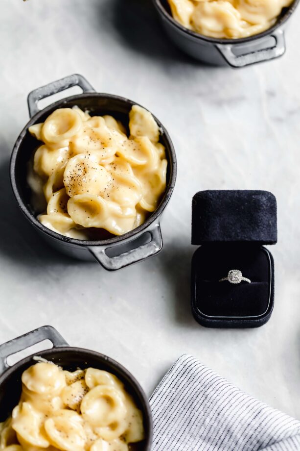 This stovetop mac and cheese is so good that it got my now fiancé to propose on the first night we met. Seven years later, we're officially tying the knot :)