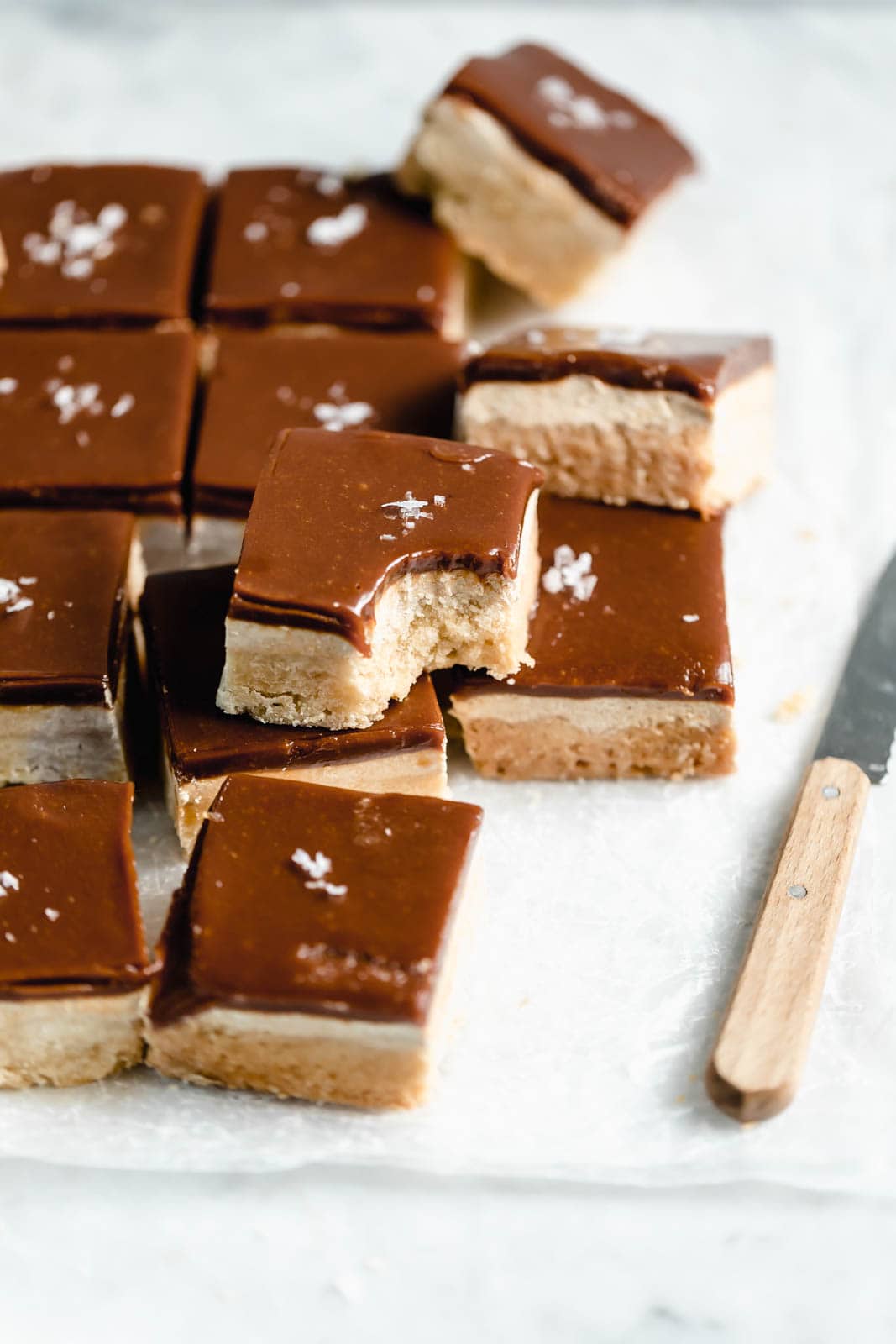 Middle Eastern Millionaire's Shortbread with a bite taken out