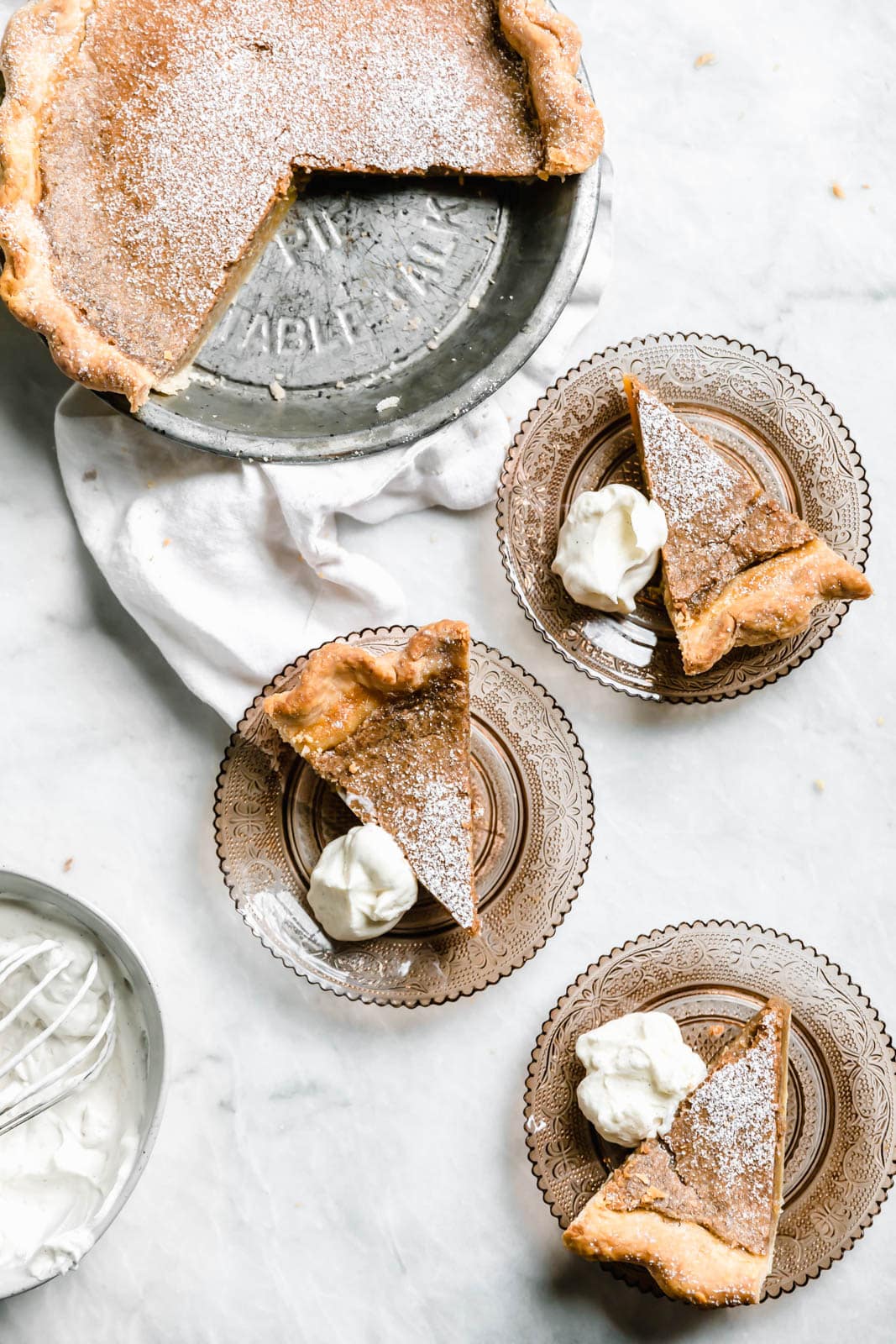 slices of Brown Butter Maple Chess Pie
