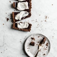 Mocha Chocolate Tart with Crème Fraîche Whipped Cream