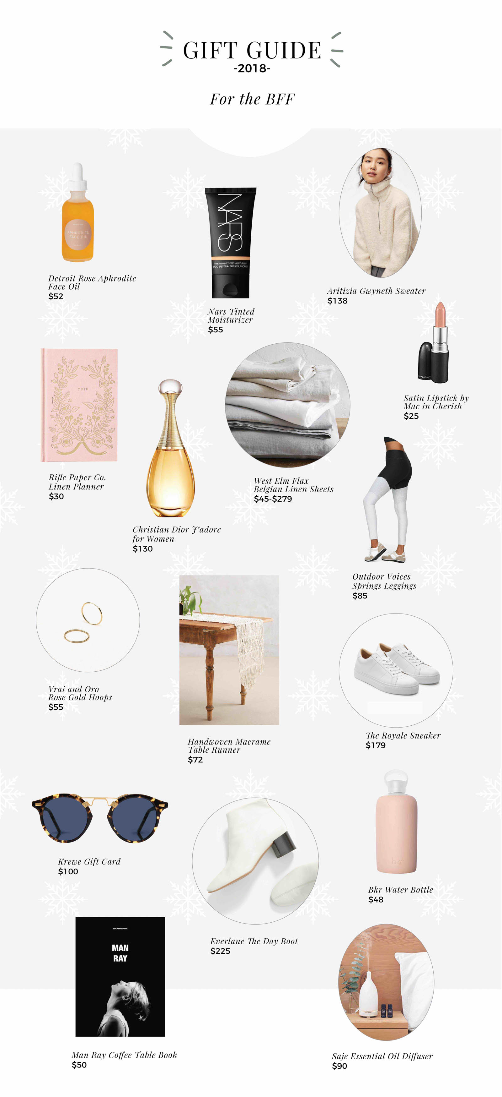 The 2018 Holiday Gift Guide: For the BFF is filled with goodies for your BFF/ mom/ sister/ yourself (because you’ve worked hard this year & you deserve it!)