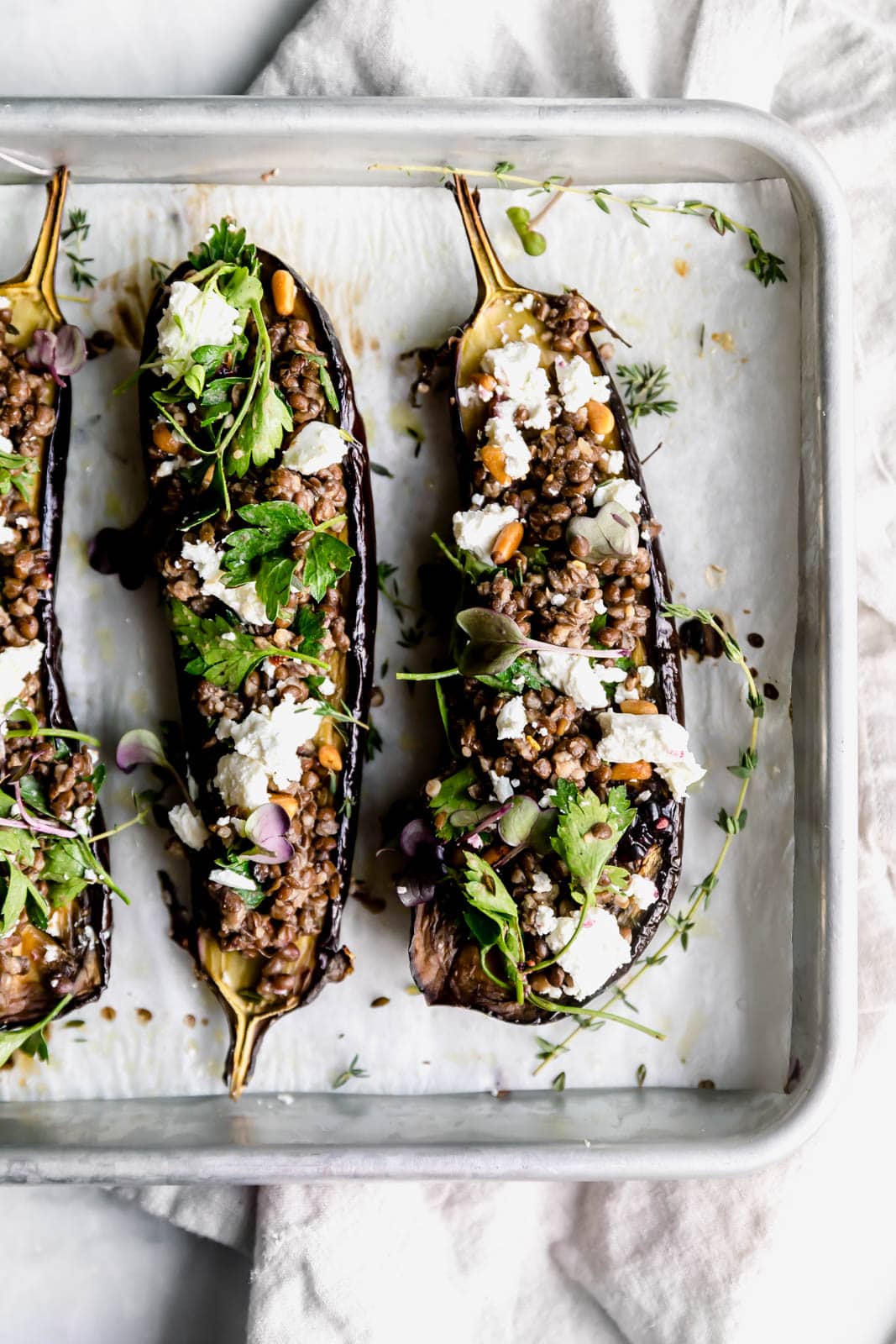 Oven Roasted Eggplant With Goat Cheese