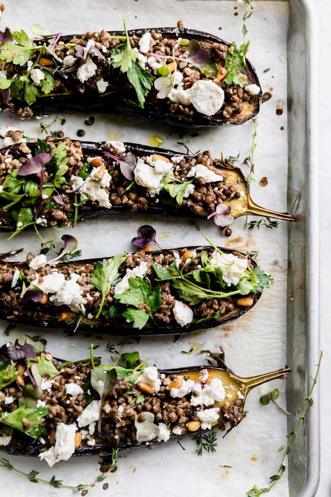 Lentil Recipe With Roasted Eggplant