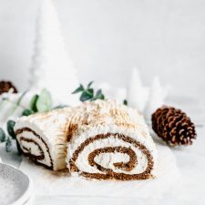 White Chocolate Gingerbread Yule Log