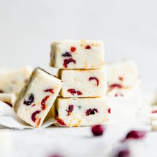 Cranberry Orange White Chocolate Fudge