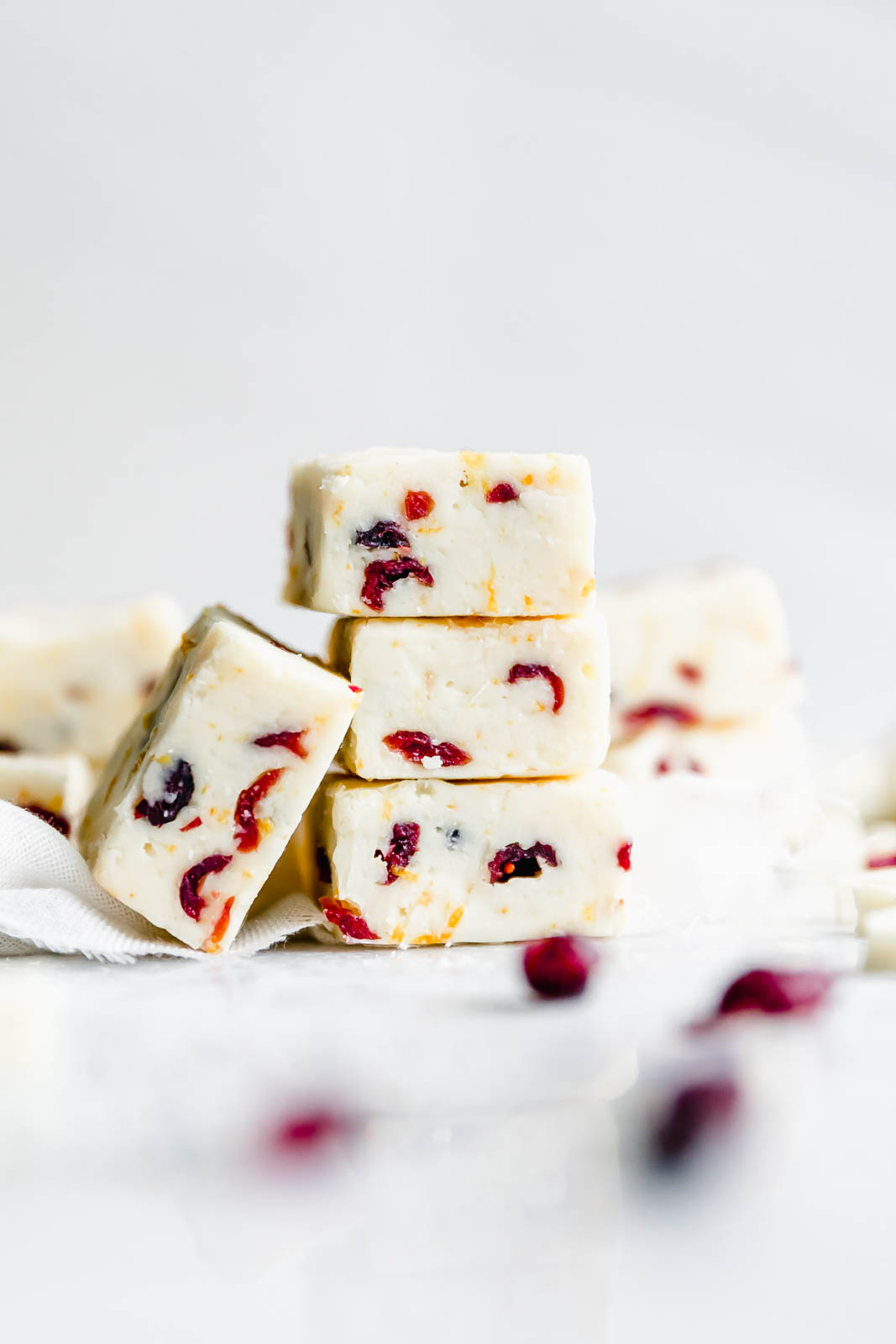 This 4-ingredient Cranberry Orange White Chocolate Fudge is a quick and delicious holiday treat the whole family will love!