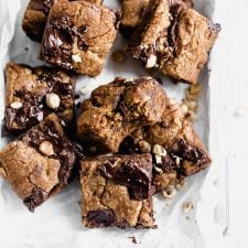 Brown Butter Nutella Chocolate Chip Cookie Bars