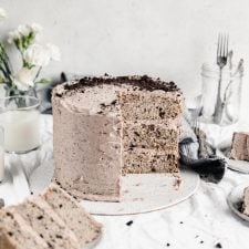 Cookies and Cream Cake with Coffee Oreo Buttercream
