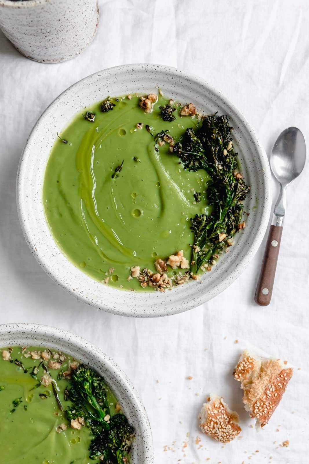 creamy healthy broccoli soup with 1 ingredient