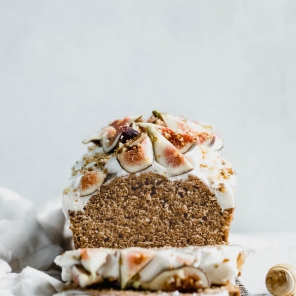 Honey Cake with Fresh Figs and Goat Cheese Frosting