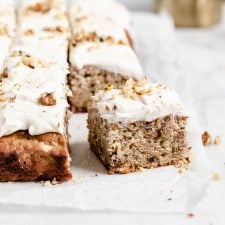 Brown Butter Banana Chocolate Chip Sheet Cake