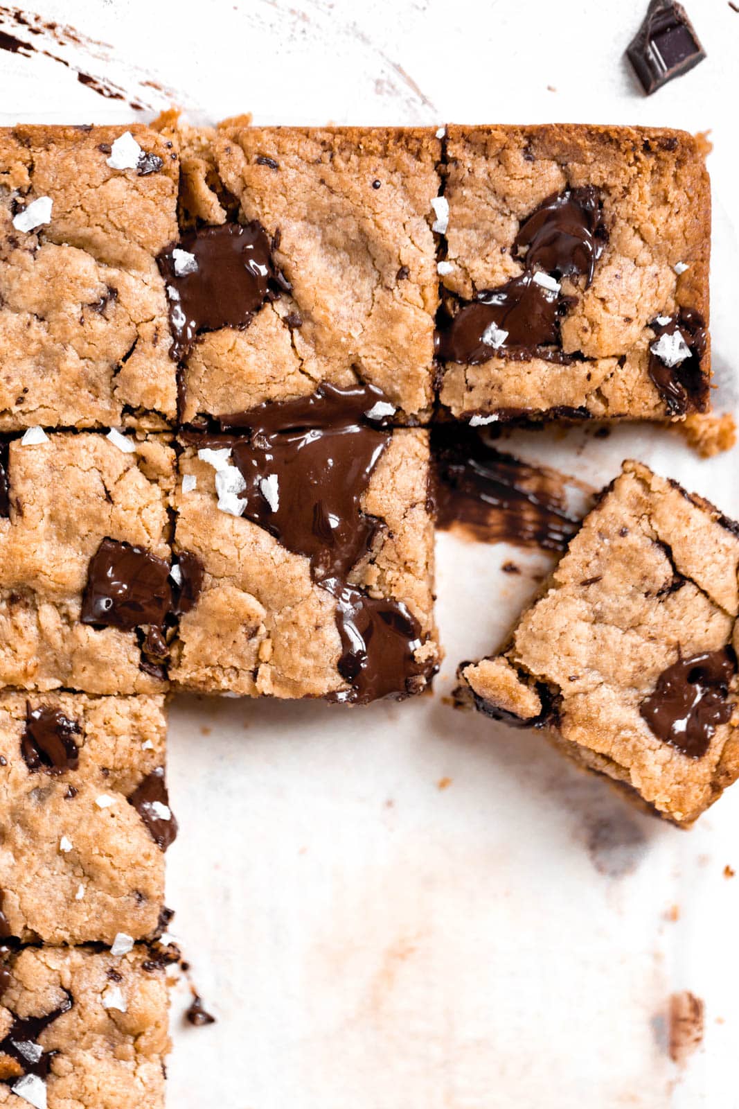 These Chocolate Chip Tahini blondies are what gooey, buttery, chocolatey dreams are made of it.